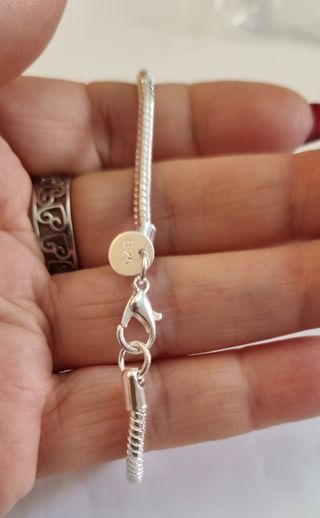 Pulsera  chapada en plata de ley 925  unixex 