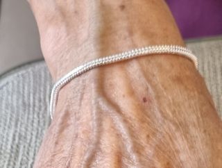 Pulsera  chapada en plata de ley 925  unixex 