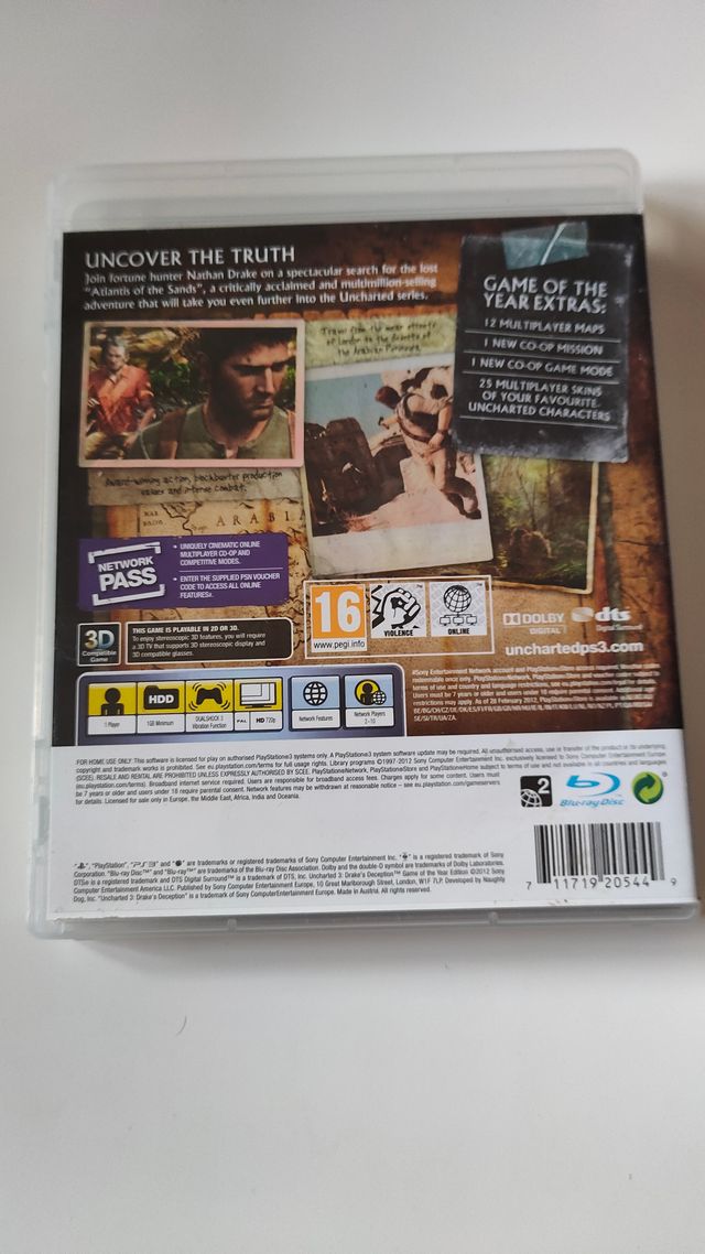 Uncharted 3 - Juego PS