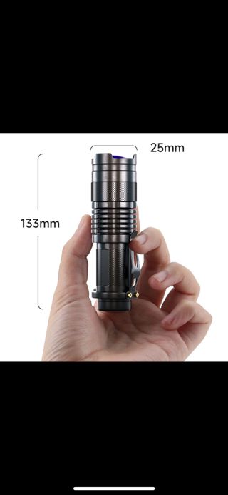 Linterna aluminio Led UV de 395 nanometros 