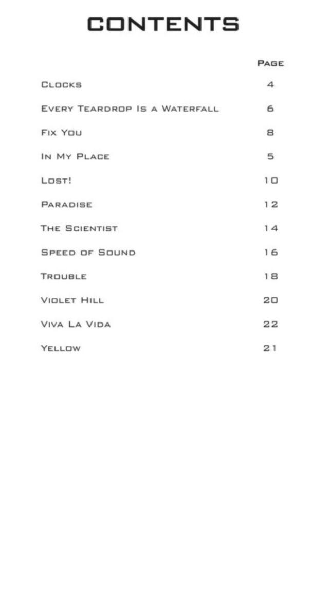 Play along Trompeta "COLDPLAY"