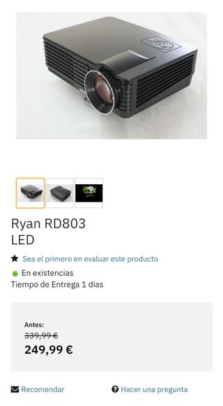 Proyector Led bajo consumo,1500 Lm PRECIO REBAJADO