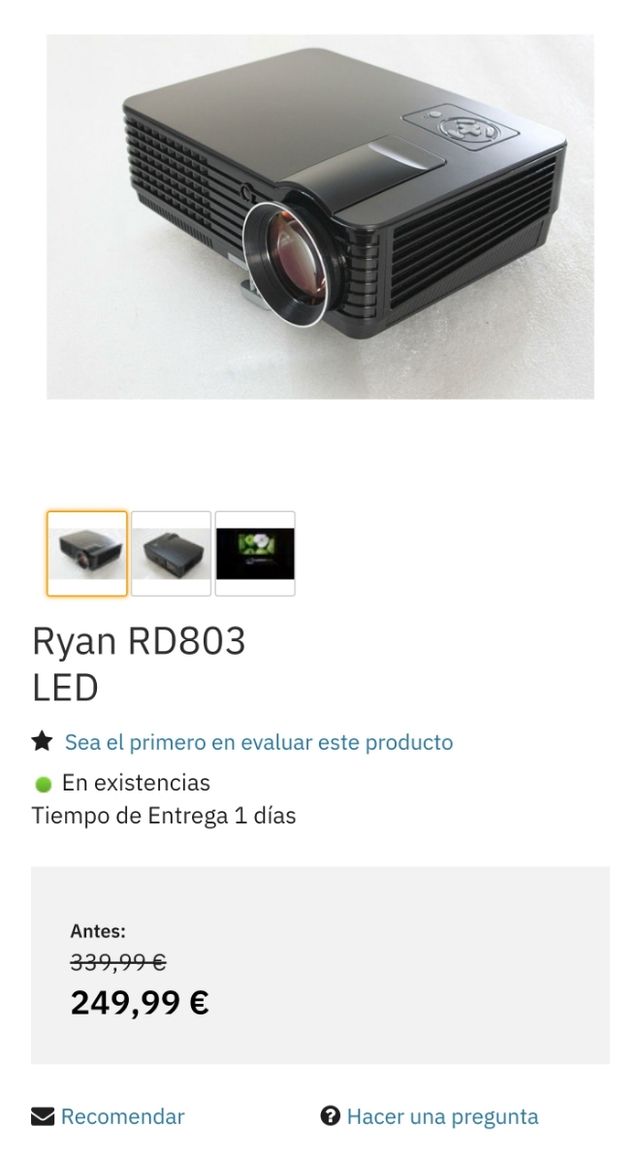 Proyector Led bajo consumo,1500 Lm PRECIO REBAJADO
