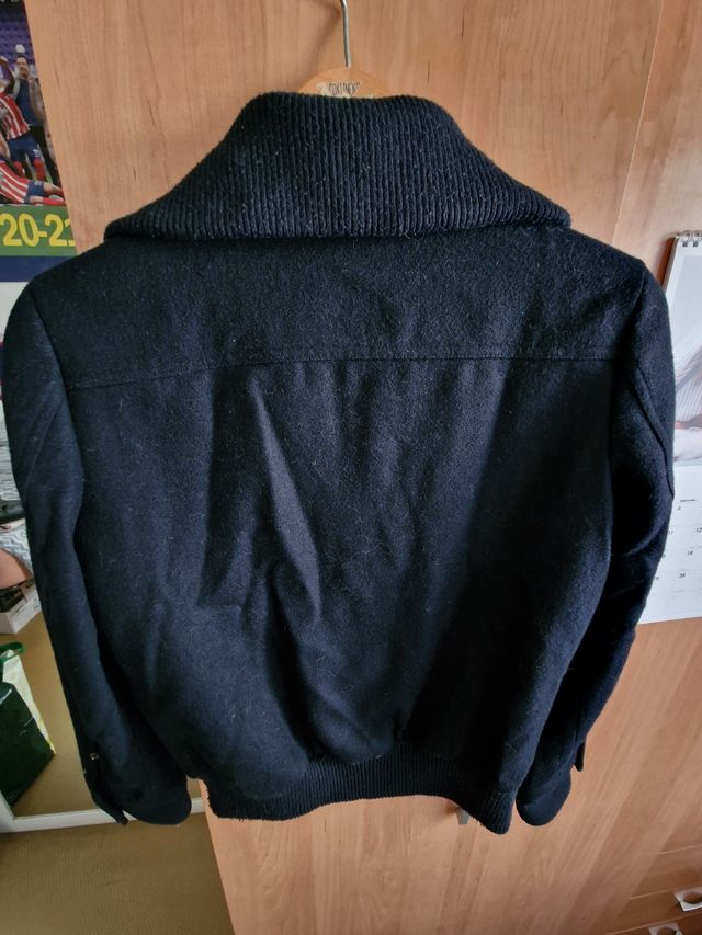 Cazadora de paño azul marino.Talla M Mujer.