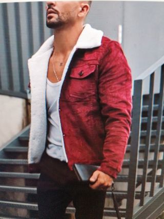 chaqueta de felpa vintage