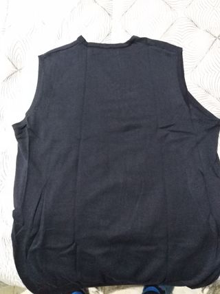 Nuovissimo maglione smanicato blu, taglia S