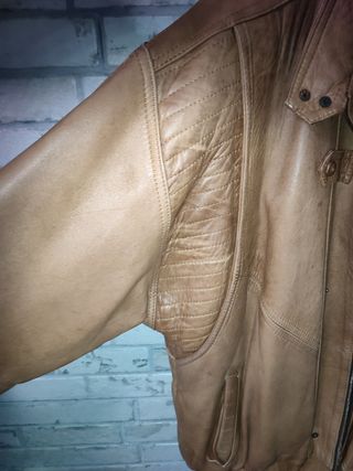Chaqueta bike de cuero auténtico 