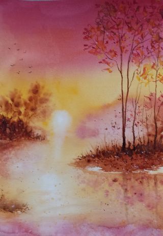 Acuarela. Pintura. Decoración. Cuadros. Regalo.