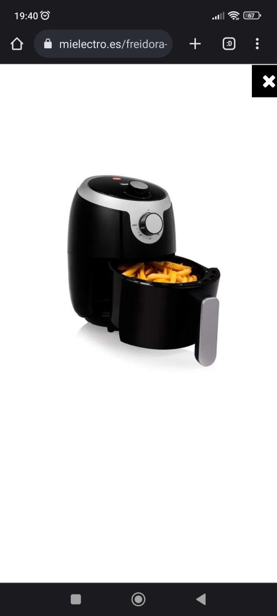 Freidora aire Tristar FR9006PR mini