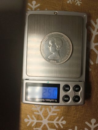 Moneda Plata Alfonso XIII 1891