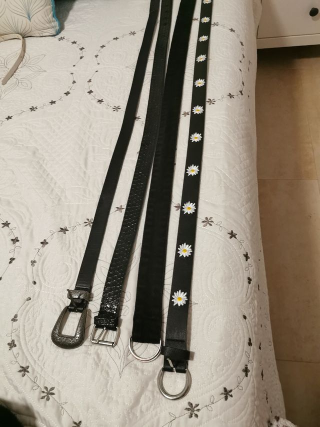 cinturones chica negro