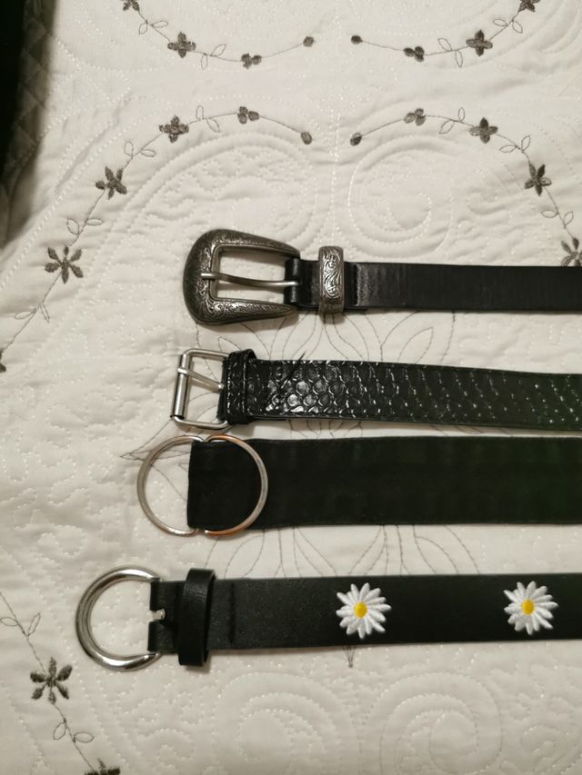 cinturones chica negro