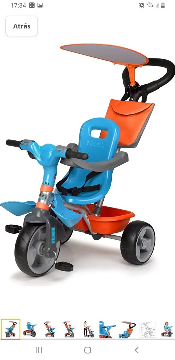Triciclo musicale FEBER Baby Plus