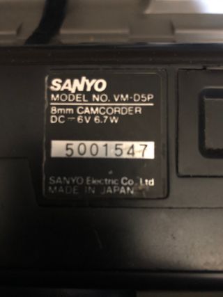 Cámara de video SANYO