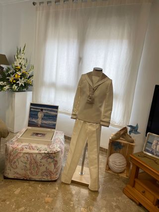 Traje comunión niño crema más zapatos