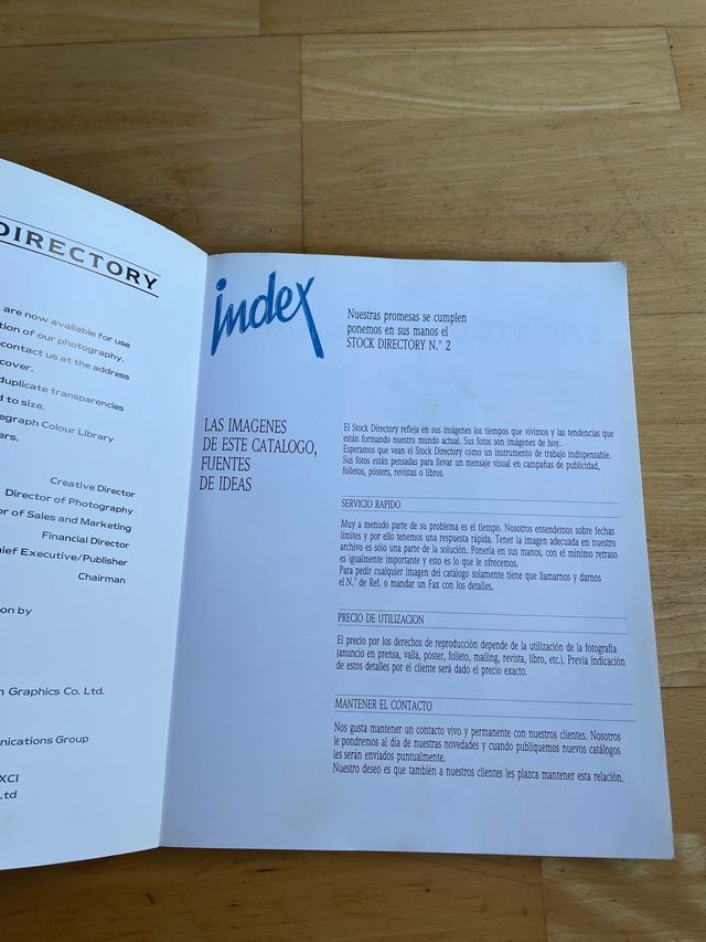 Catálogo Index fotografia. Gran formato