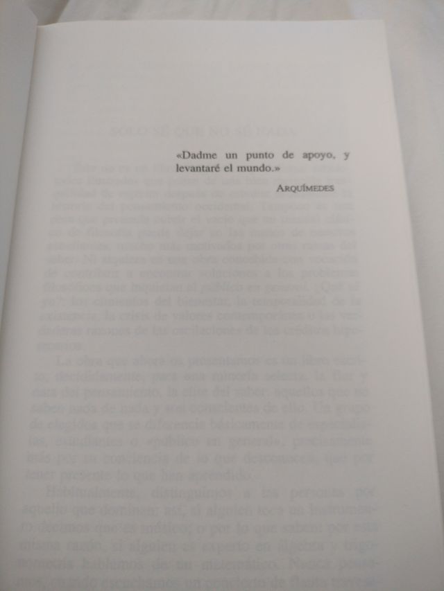 Libro Sólo sé que no sé nada