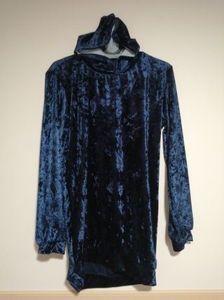 jersey sudadera azul brillante con gorro