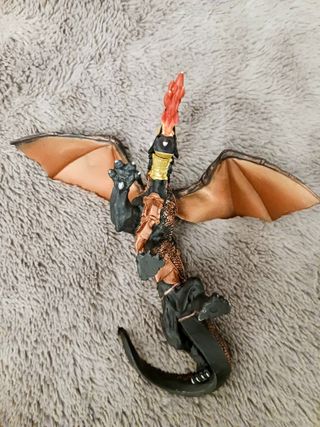 Muñeco Dragón pvc, 25cm largo, 8cm alto