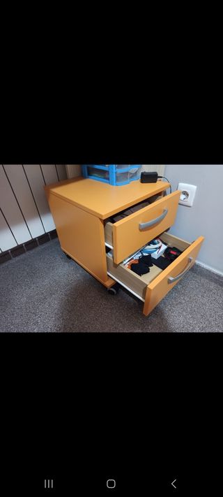 Escritorio, cama nido y estantería, juvenil