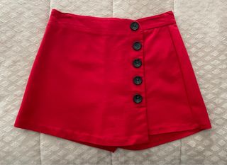 Falda pantalón roja