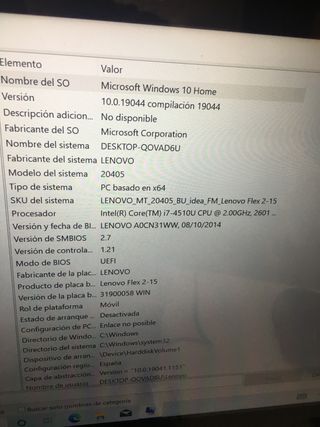 Lenovo flex 2 15 placa base i7-4510u