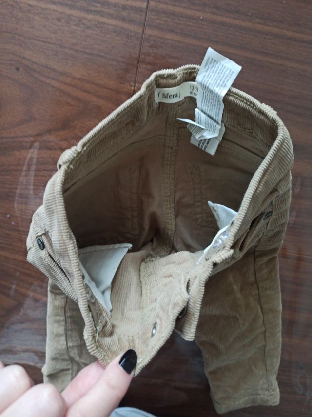 Pantalón pana beige 12-18 meses Sfera