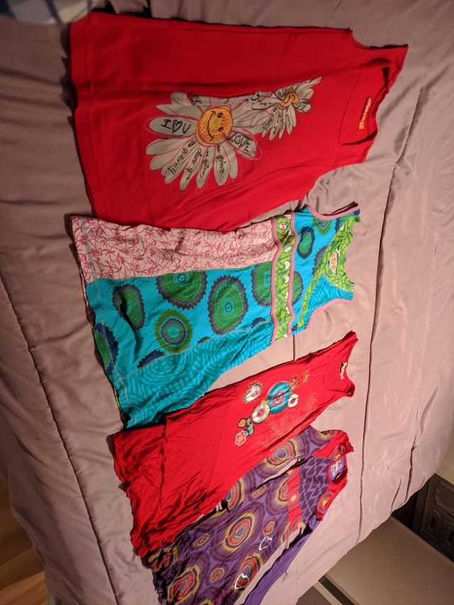 4 VESTIDOS DESIGUAL de 5 a 8 años