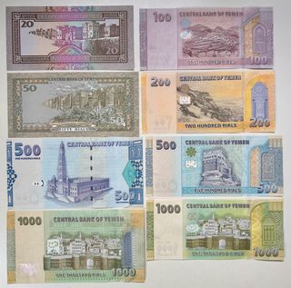Lote x 8 Billetes YEMEN Diferentes