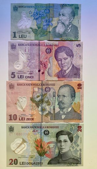 Lote x4 Billetes RUMANIA / ROMANIA Polimeros