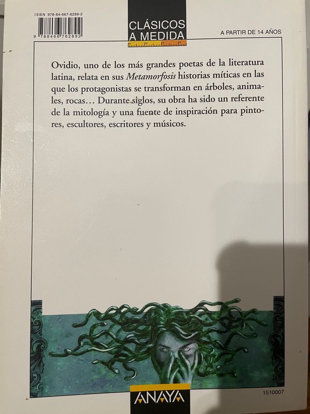 Libro Metamorfosis Ovidio 