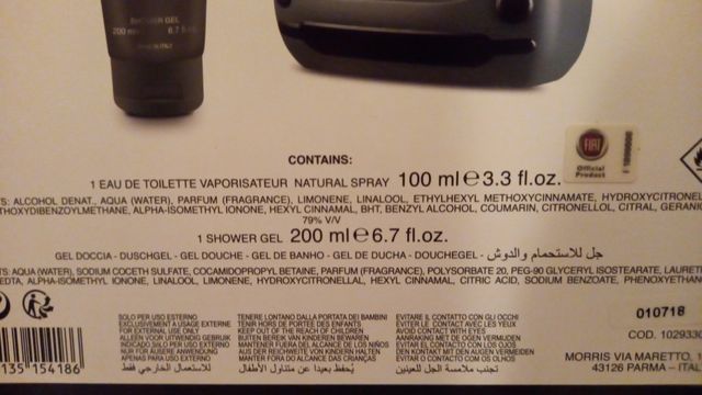 profumo uomo fiat 500