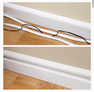 Canaleta adhesiva PVC para cables.