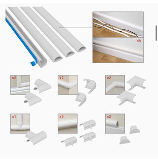 Canaleta adhesiva PVC para cables.