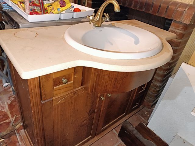 mueble baño rustico