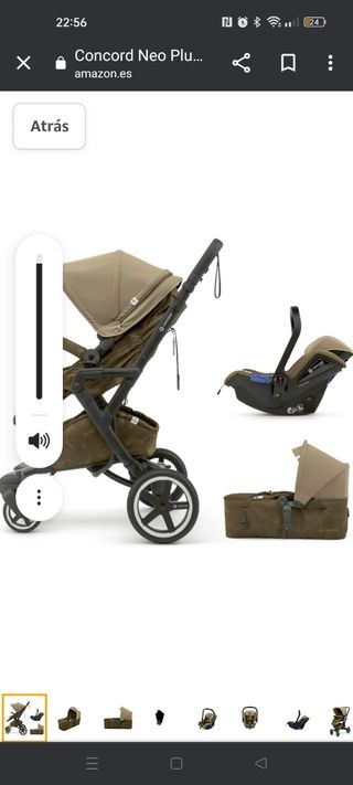 carrito de bebe 3 piezas 