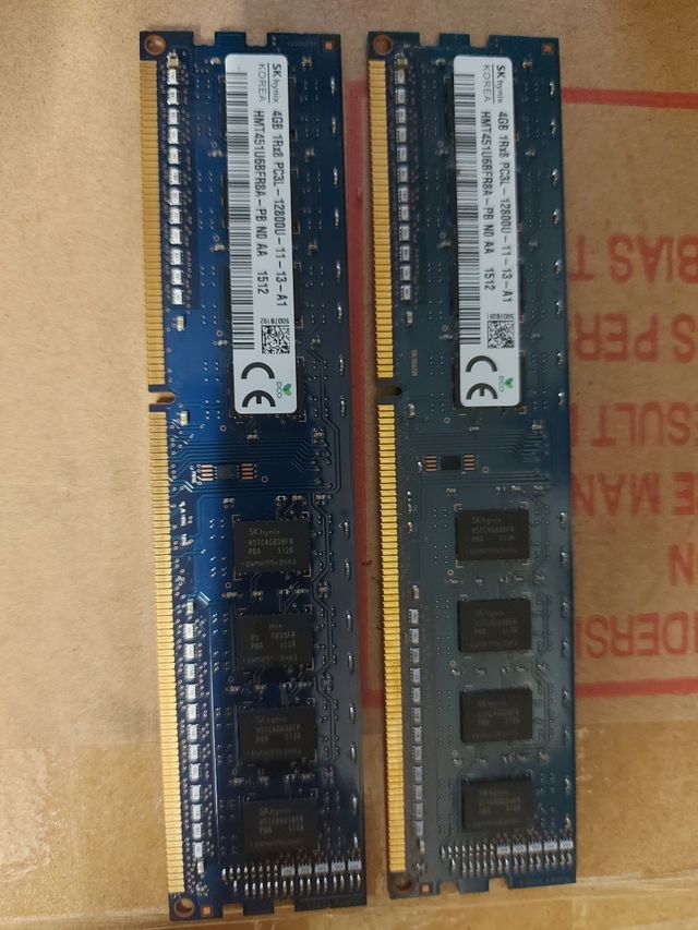 Pareja de Tarjeta ram 