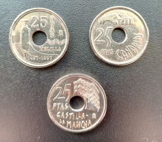 Monedas de 25 pesetas