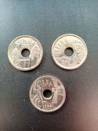 Monedas de 25 pesetas