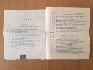 Folletos de viajes en crucero a Canarias