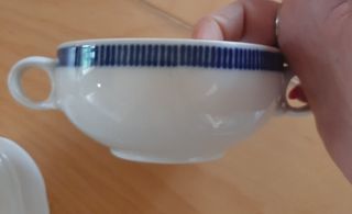 Set 3 tazze da consommè in porcellana anni 50-60