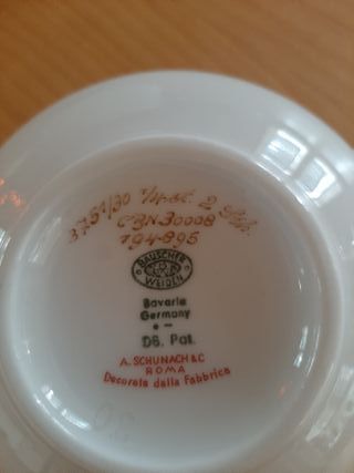 Set 3 tazze da consommè in porcellana anni 50-60