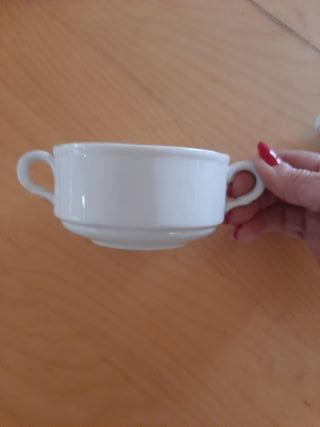 Set 3 tazze da consommè in porcellana anni 50-60