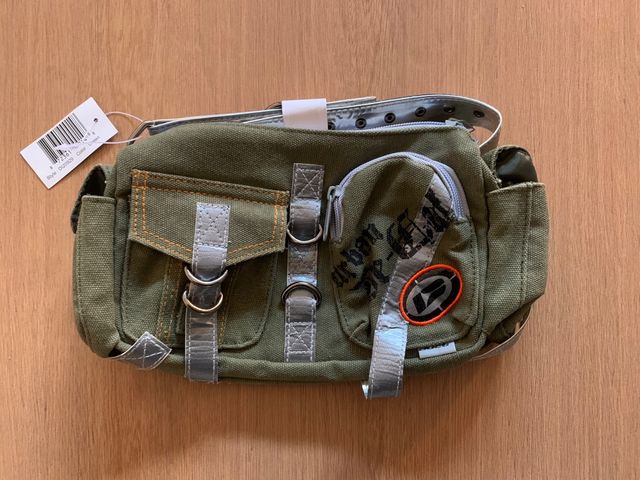 Bolso de mano - Lona - Verde - Nuevo