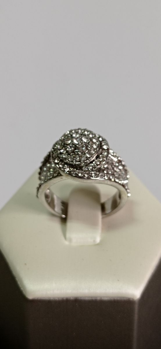 ANILLO / DE DISEÑO / CON PLATA-925 Y CIRCONITAS ¡¡