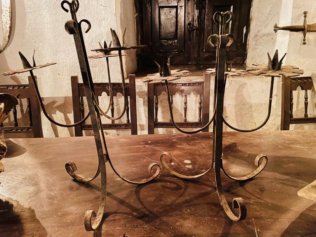 2 Candelabros candeleros forja