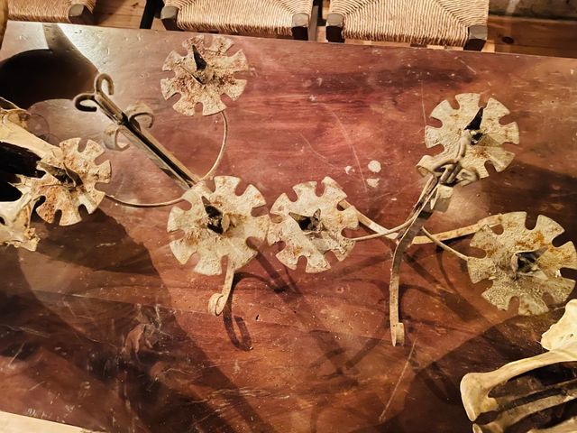 2 Candelabros candeleros forja