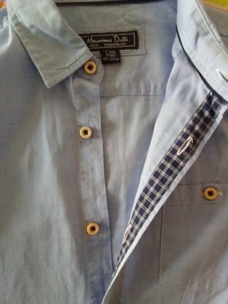 Camisa azul de vestir, Massimo Dutti. 7años