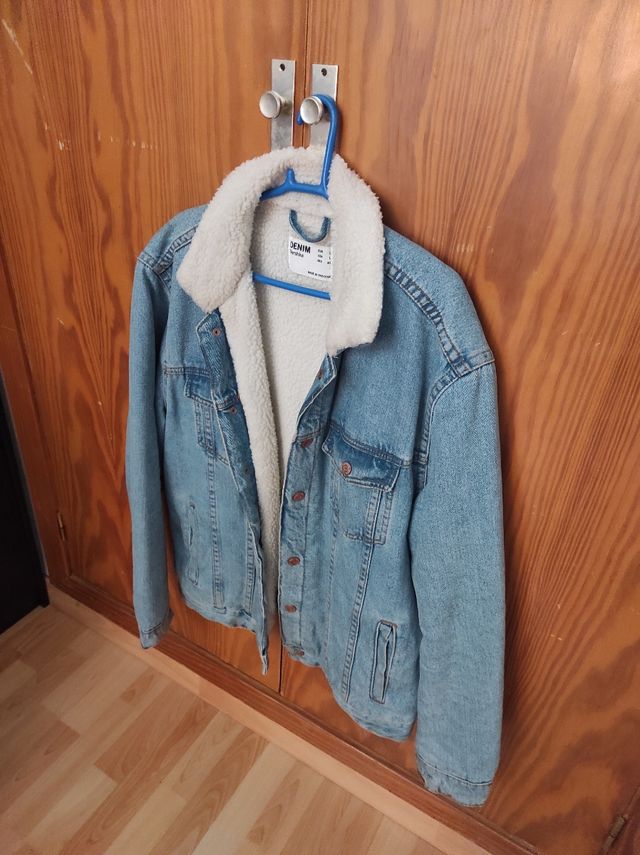 Cazadora vaquera con borrego