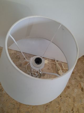 Vintage Lampada da Tavolo in Vetro con Paralume